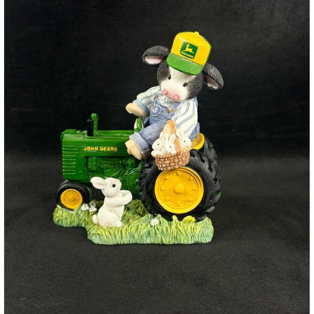 Mary's Moo Moos‎ I Tract-Her Down For You Figurine Tractor Bunnies #642738